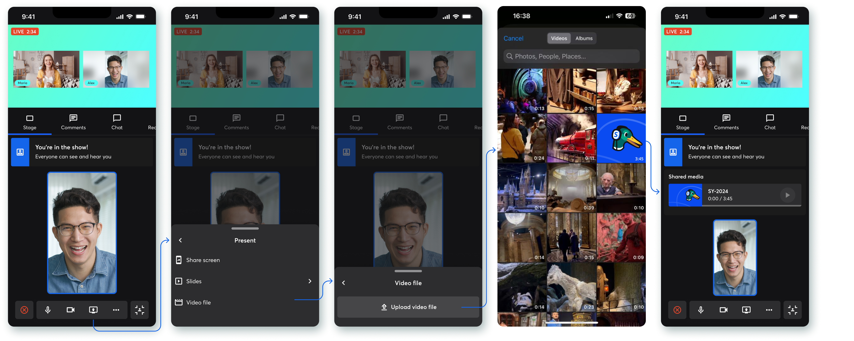 Share video 1st time